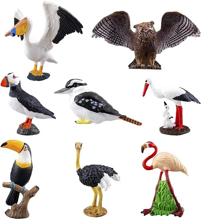 Birds Custom Collection PVC Vinyl Kunststoff Lernspiel zeug für Kinder