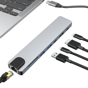 <strong>Usb</strong> Type c Hub 8 in 1 <strong>Usb</strong> Hub <strong>Multi</strong> <strong>Function</strong> Adapter for MacBook Pro and Type C Windows Laptops - Product Image 2