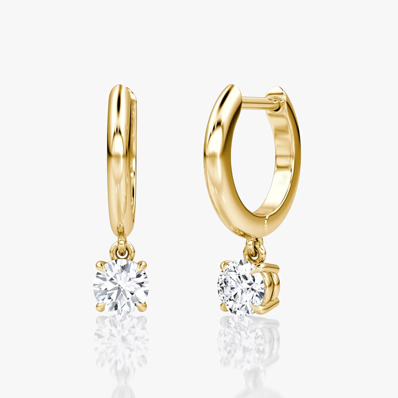 Moissanite 1ct+GRA Certificate-Gold