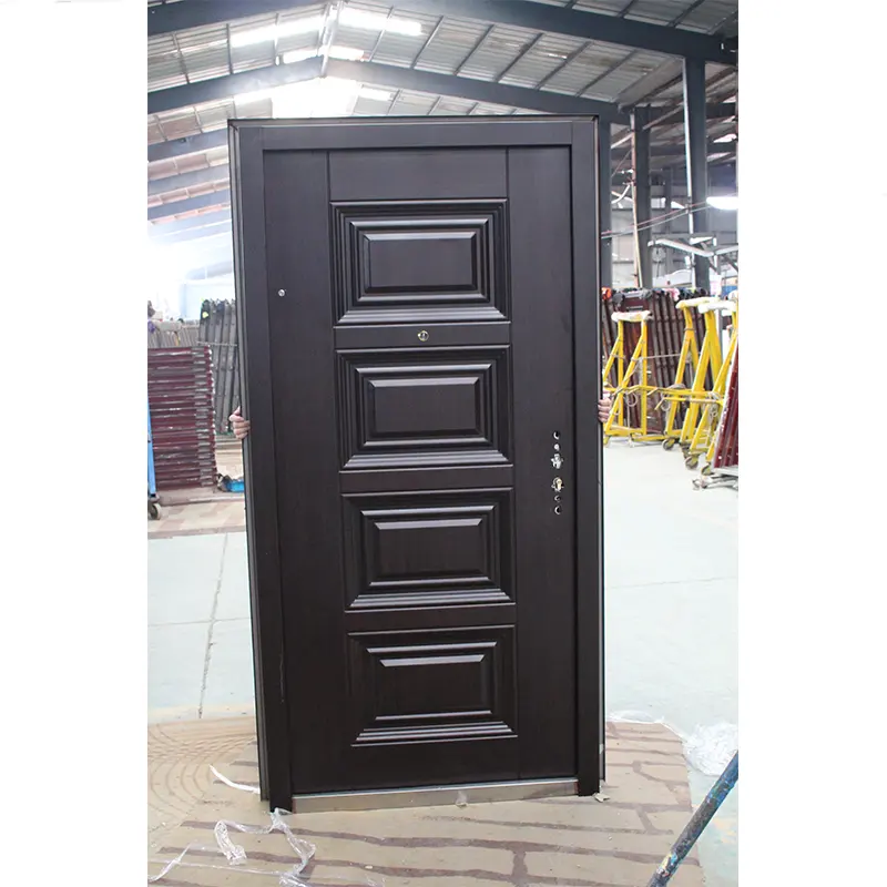 TECHTOP China Manufacturer House Front Door Metal Modern Design Anti-Theft Safety Steel Door With Sound Proof