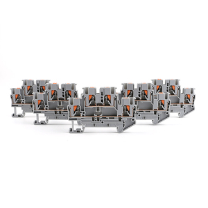 PTTB 2.5 Multi Level Feed Through Double Layer <strong>Push</strong>-in Double Level DIN Rail Feed Through <strong>Spring</strong> Connector <strong>Terminal</strong> <strong>Block</strong> - Product Image 3