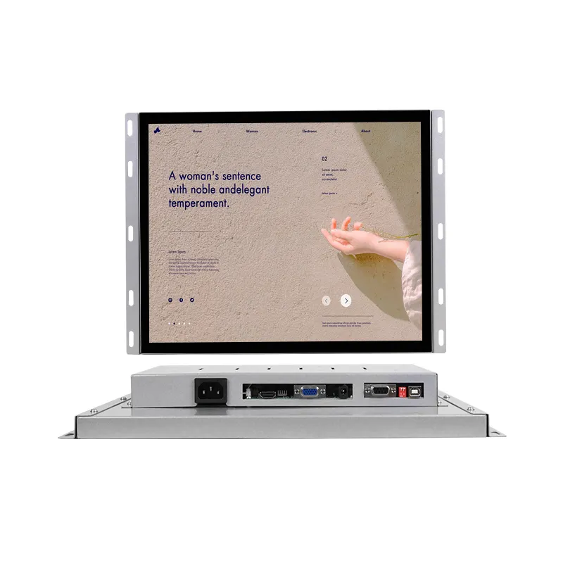 Touch Display Open Frame 17 Inch Tft Lcd Monitor Met Vga Usb-poort