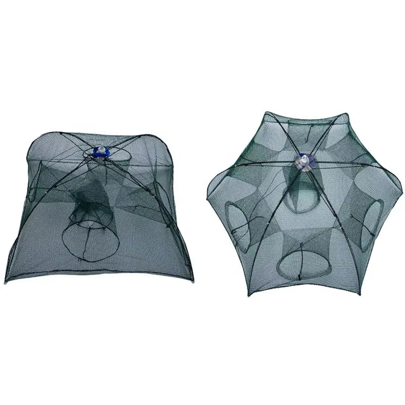 SEASKY 4-24 trous piège à écrevisse pliable appât de pêche filet de fonte Cage parapluie crevettes crabe filet de pêche