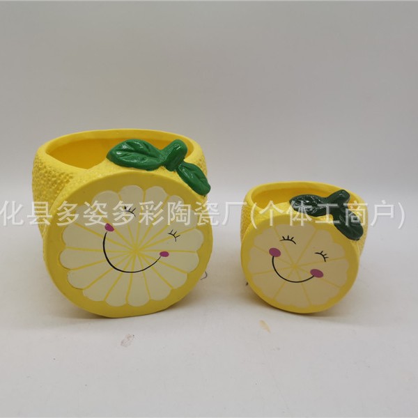 1 large lemon flower pot