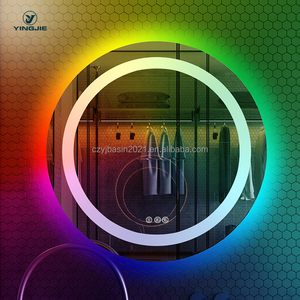 Espejo inteligente antivaho con Sensor táctil, espejo de maquillaje LED con luces que cambian de Color, iluminación LED de Color para el hogar moderno - Product Image 1