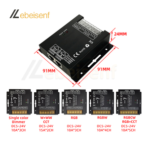 DC 5-24V Smart LED Touch Sync Controller musicale custodia in ferro 1-5 canali PWM Signal Dimmer porta Ethernet sincronizzatore con telecomando RF - Product Image 3