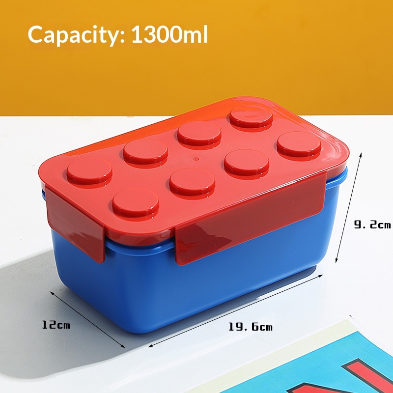 1300ml rectangulaire rouge
