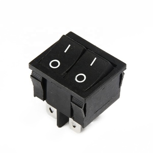 21 * 24mm ON-OFF 2電源スイッチKCD5デュアルスイッチ6A 250V AC4PINロッカースイッチt12555 - Product Image 2