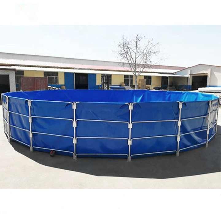 41000 Liter Diameter 6m X Height 1.45m Galvanize Biofloc Tank Large Circular Ras Fish Tanks Farm Aqu