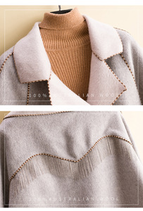 100% ウールのアウター高品質の冬のレディーストレンチコートLaineManteaux Pour Femmes Hiver2022女性用ロングコートのアウター