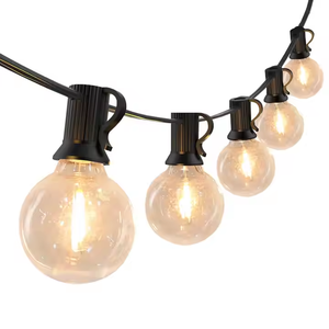120v 230v eu usau תקע חוט טהור רטרו סגנון festoon eison נורת מחרוזת אורות עם g40 הגלובוס מעטפת זכוכית למרפסת אחורית