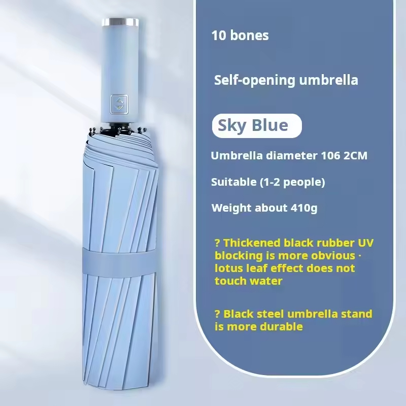 Parapluie automatique 10K (bleu ciel)