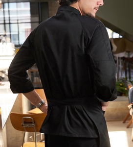 Customized Logo and Style Chef Coat <strong>Suit</strong> Men's High Quality <strong>Baking</strong> Uniforms Unisex two pcs Professional Kitchen &amp; bar Tops Set - Product Image 5