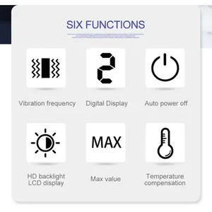 Medidor de vibración digital AS63B vibrómetro probador de mano con medición de velocidad de aceleración - Product Image 6
