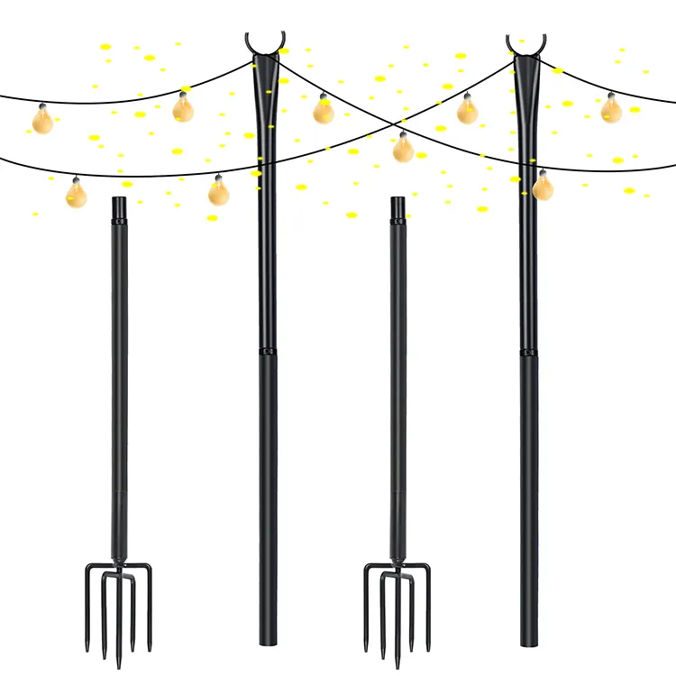 Jh-Mech Oem/Odm Tuin Terras Residentiële Hoge Kwaliteit Gegalvaniseerd Staal String Lichtmasten