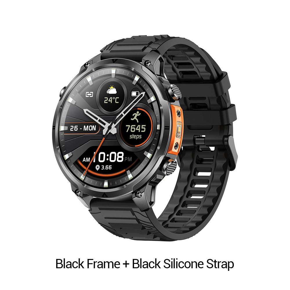 Cadre noir + bracelet en silicone noir