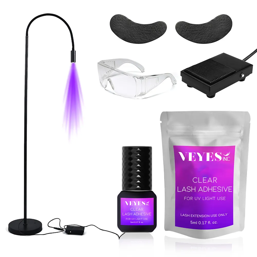 VEYES inc สินค้าใหม่ เกาหลีกาว UV กาวติดขนตาสําหรับต่อขนตาและกาว LED อ่อนโยนต่อขนตา UV กาวแสง