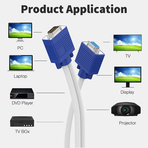 High Quality 0.3M <strong>VGA</strong> 15 Pin PC Male to <strong>2</strong> Dual Female Monitor Y Adapter <strong>Splitter</strong> Cable <strong>Vga</strong> Male to <strong>Vga</strong> Female for TV Projector - Product Image 6