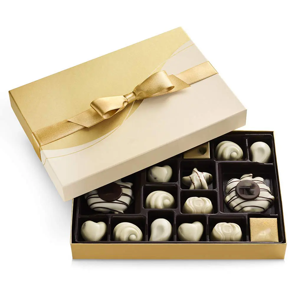 Boîte d'emballage de chocolat personnalisée pour coffret cadeau de noël belge, bonbons casher anniversaires saint-valentin, livraison de vacances