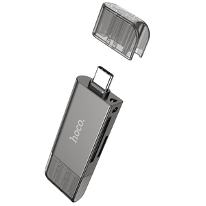 HOCO HB39 USB/TYPE-C 3.0 hochgeschwindigkeits-Kartenleser tragbarer TF- und SD-Kartenleser Speicher OTG-Kartenleser-Adapter - Product Image 3