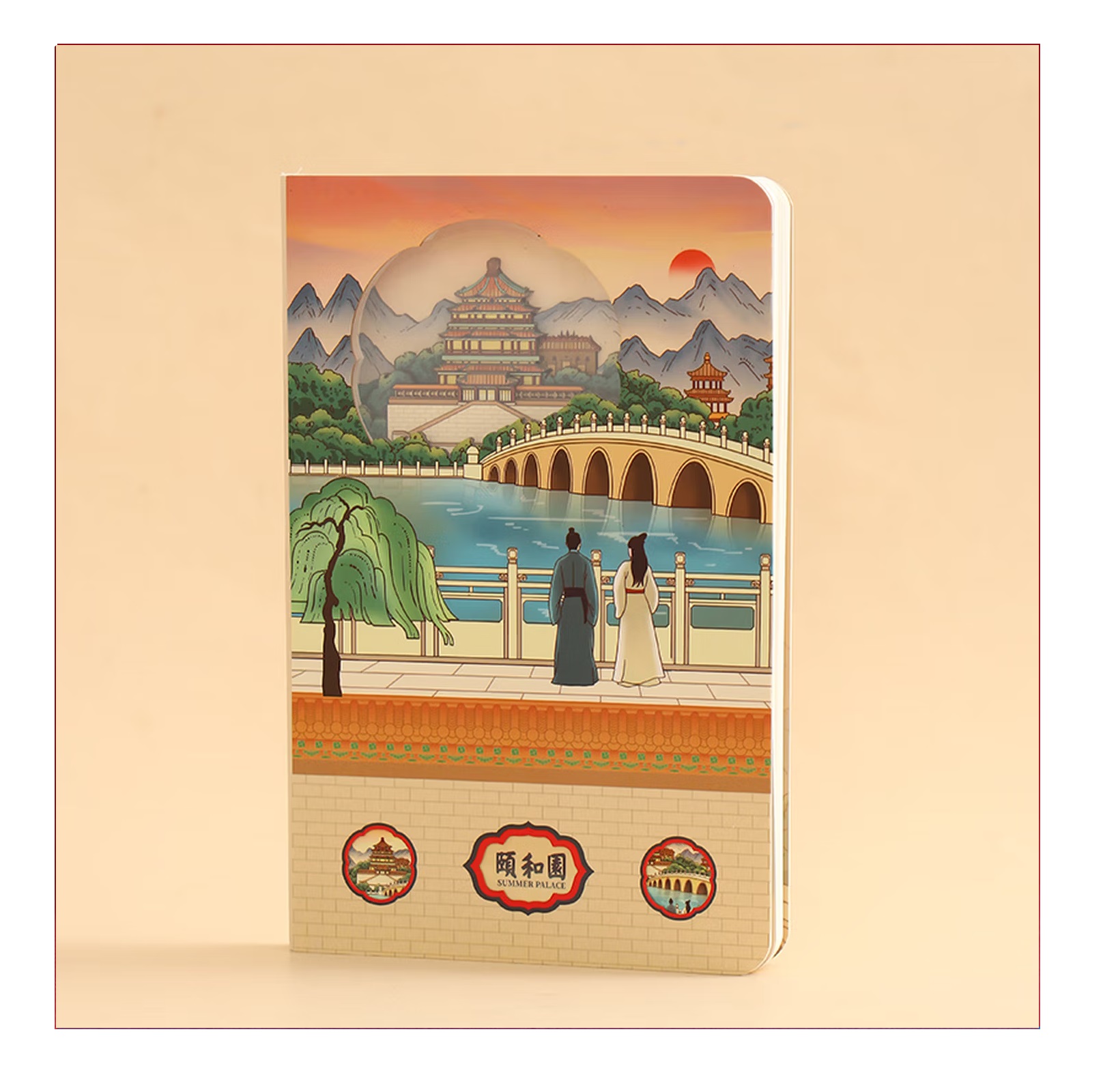 Cuaderno de arte recortado en papel del Palacio de Verano