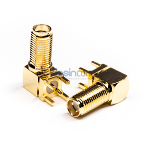 SMA Conector เสื้อแจ็คเก็ตปลายตัวเมียมุมขวา 90 องศาสําหรับการติดตั้ง PCB - Product Image 4