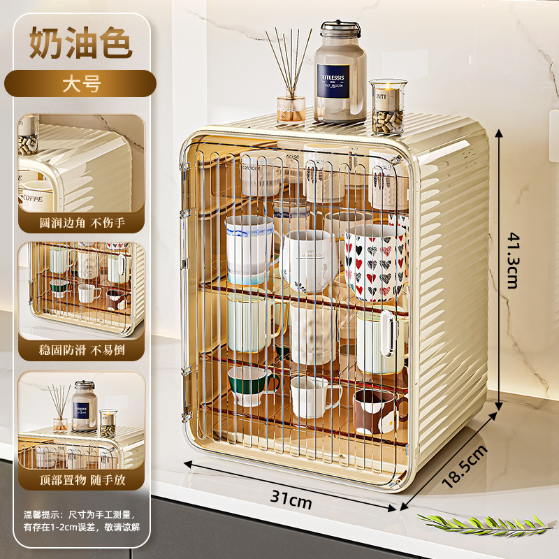 Tea Cup Cabinet - Large Snow White