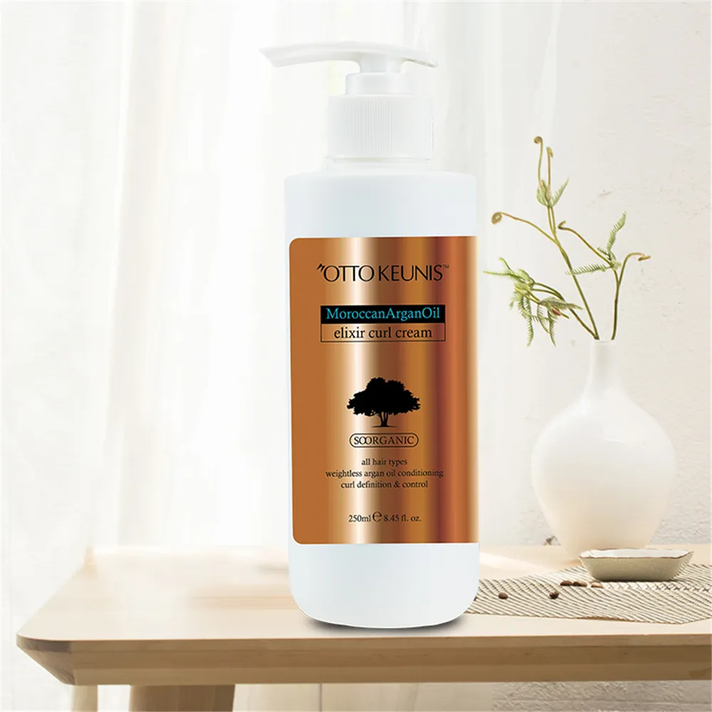 Aceite de argán OTTO KEUNIS, productos africanos para el cuidado del cabello, crema rizada natural, 250ml