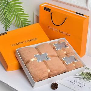 High End <strong>Dual</strong> Card Customization Solid Color Three Piece Set High-density Coral Fleece Scarf Bath <strong>Towel</strong> Set - Product Image 5