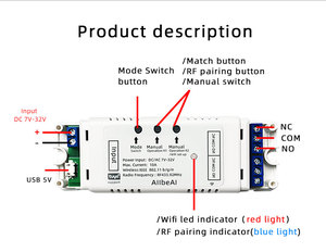 2CHTuyaワイヤレススイッチWiFiスイッチモジュールスマートライフAPPリモコンDIYスマートホーム2ギャングリレー - Product Image 5