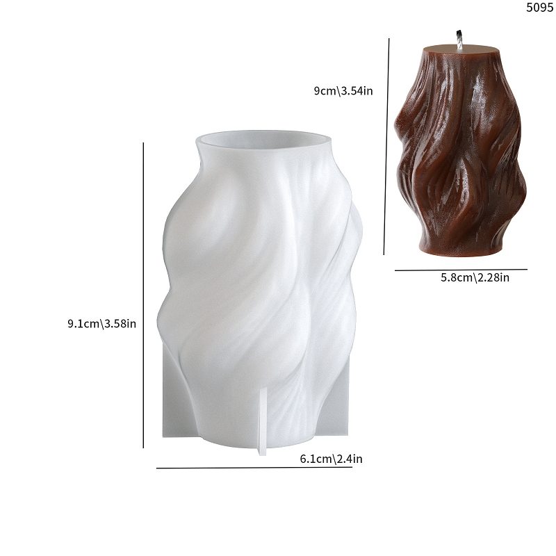 Motif de vague bougie tournante grande