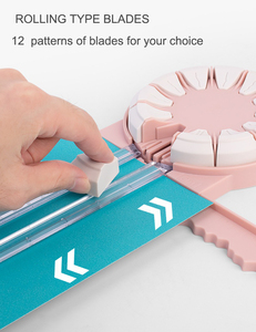 Çok fonksiyonel 12 1 kağıt kesici DIY noktalı çizgi düz çizgi dalgalı çizgi kağıt kesici basın kırışık el defter kağıt kesici - Product Image 5