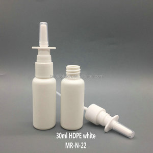 5ml 10ml 15ml 20ml 30ml HDPE katı beyaz boş plastik burun Tanners sprey Mini burun sprey şişe ile 18/410 ince sis püskürtücü - Product Image 3