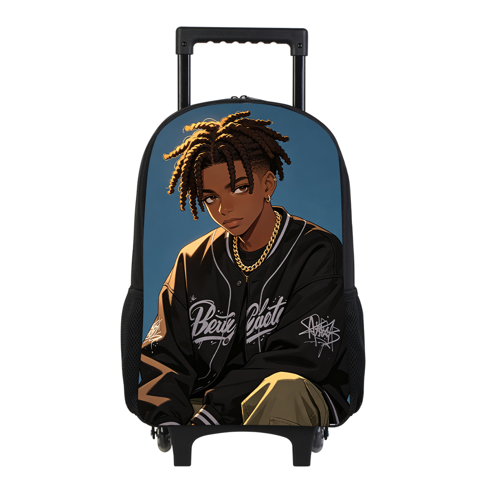 African Boy Trolley Backpack 5