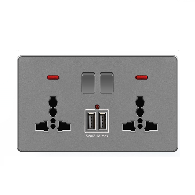 2Gang 6Pin Universal 2USB