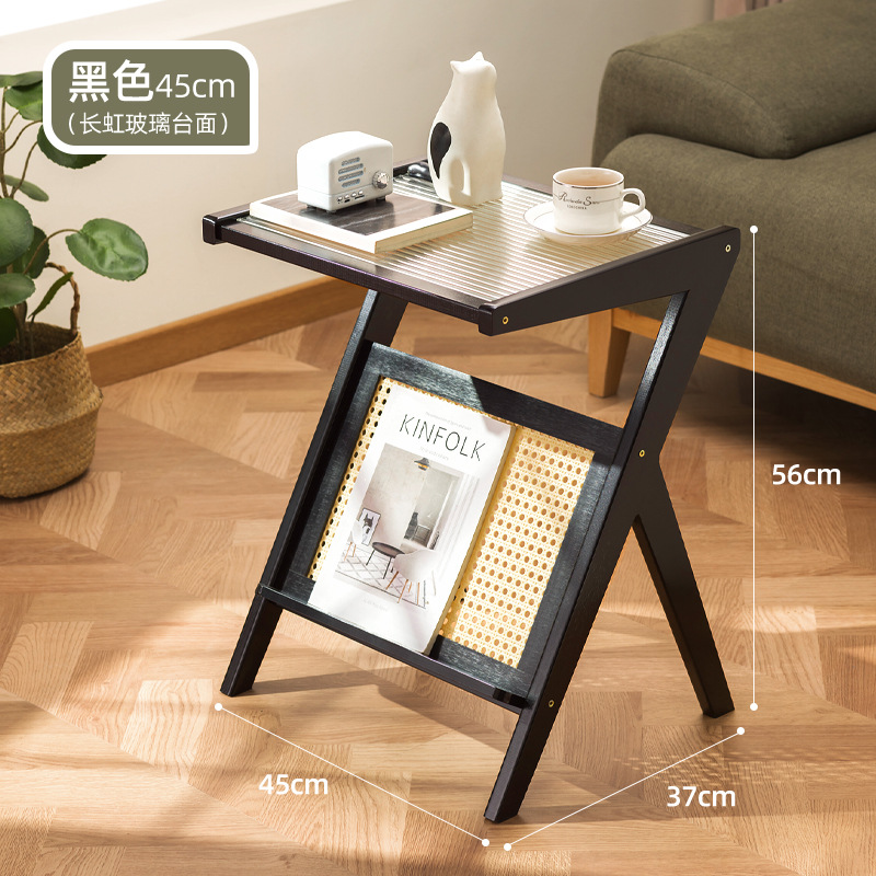 Black coffee table, 45cm