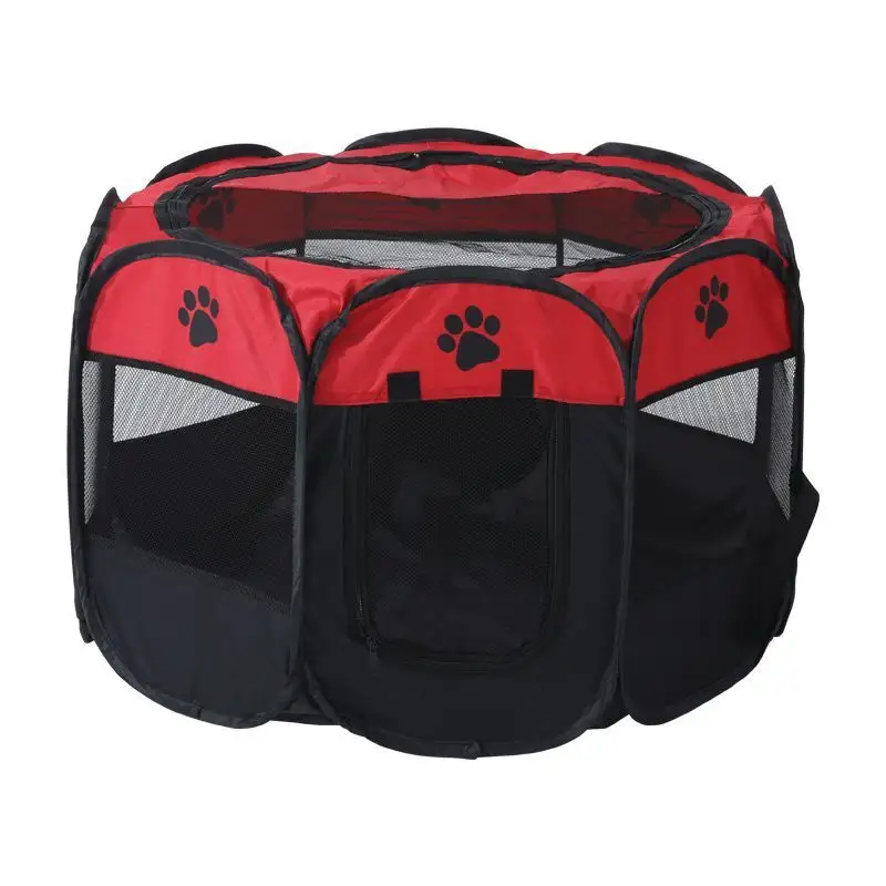 Factory wholesale Octagonal dog outdoor collapsible tent cat birth fence pet dog playpen clear pet cages dog kennel
