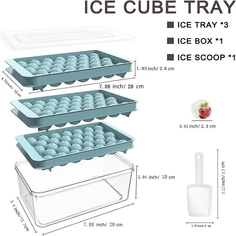 Bleu nordique 3 couches + glacière + cuillère à glace