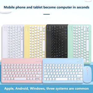 Colored Wireless Bluetooth <strong>Keyboard</strong> Round Portable Ultra-thin <strong>Keyboard</strong> for Ipad Mac <strong>Android</strong> Bluetooth <strong>Keyboard</strong> - Product Image 5