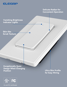 Elegrp Eenpolige Slimme Lichtschakelaar 2.4Ghz Wifi Slimme Wandschakelaar Compatibel Alexa En Google Assistent - Product Image 3
