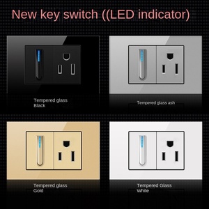 玻璃板插座美国标准开关带<span class=keywords><strong>USB</strong></span>墙壁电源美国标准插座带<span class=keywords><strong>USB</strong></span>