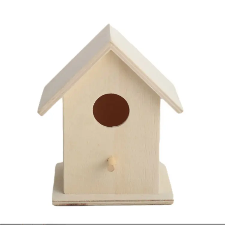 Mangiatoia per uccelli da giardino in legno fai-da-te decorativa per la casa per l'esterno