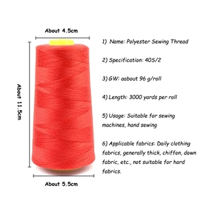 中国工厂批发价格100% 涤纶缝纫线40/2缝纫机 - Product Image 3