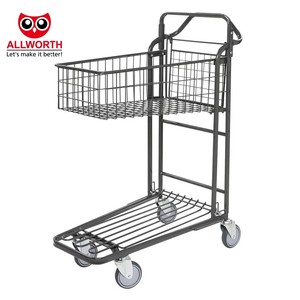 High Quality Easy <strong>Loading</strong> <strong>and</strong> <strong>Unloading</strong> Versatile Stackable Shopping Trolley with Basket <strong>and</strong> Base for Organized Storage - Product Image 1