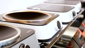 Neu eingeführter 3500W Doppelknopf-Induktion sherd, konkave Oberfläche, fünfstufige Einstellung, <span class=keywords><strong>Timer</strong></span> und Temperature in stellung