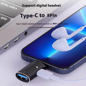 工厂OTG适配器USB 3.0 type-c至8针传输充电适配器适用于iPhone 14 13 12 11 iPad - Product Image 5