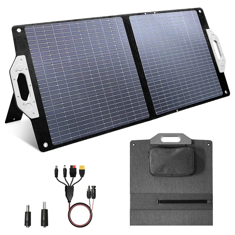 Noi magazzino 200W pieghevole pannello solare consegna rapida portatile pieghevole pannello di ricarica fotovoltaico per uso esterno 100W di potenza