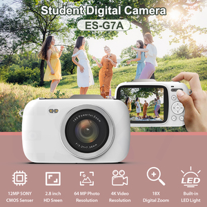 छात्र डिजिटल कॉम्पैक्ट कैमरा 2.8 इंच स्क्रीन 4k वीडियो 64 मेगापिक्सल फोटो 18x जूम ब्यूटी फेस रिकग्निशन डिजिटल एचडी कैमरा - Product Image 2