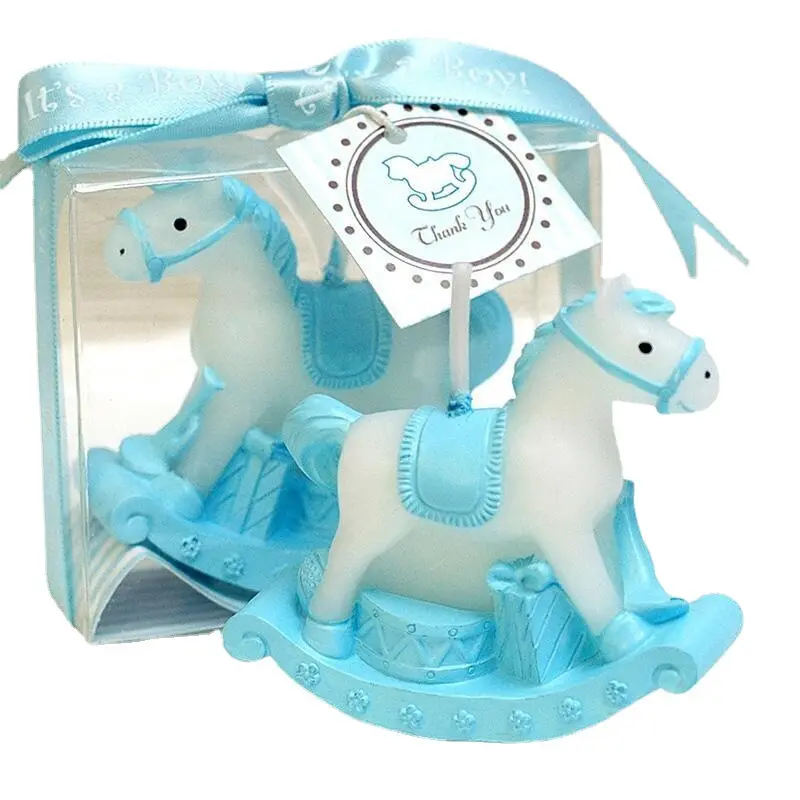 Criativo Baby Birthday Candle Baby Shower Favors Presentes Trojan Candle Set para enviar convidados pequenos presentes
