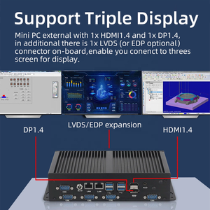 Fanless Industrial <strong>Computer</strong> Core I3 8145U I5 8257U 10120U I7 10610U 6x COM RS232 RS485 TTL LVDS GPIO 4G 5G LTE Linux Mini PC - Product Image 5